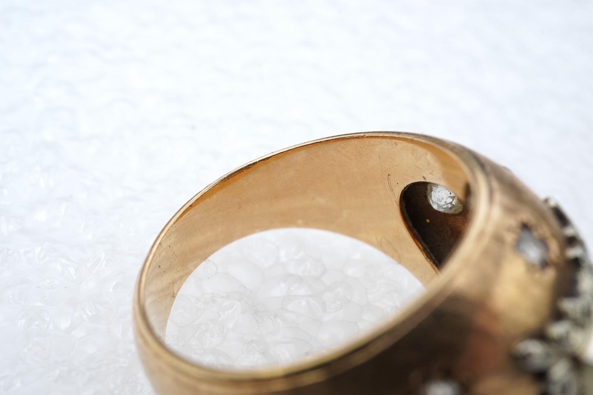 A diamond cocktail ring, mid 20th century